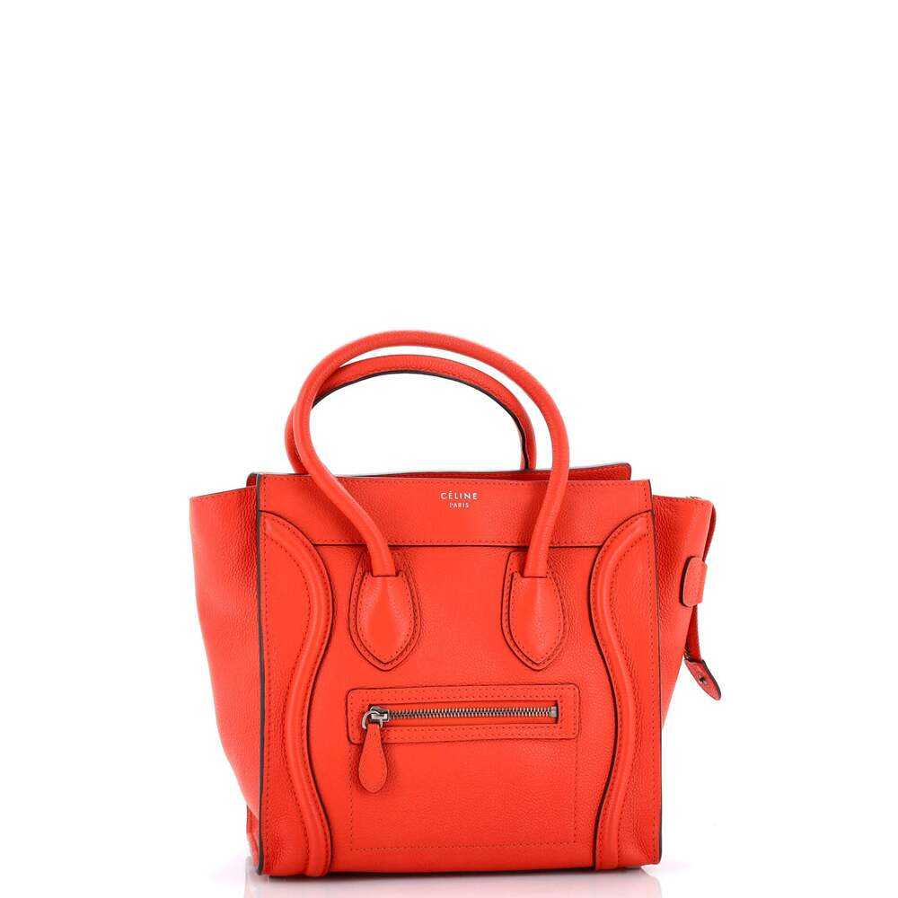 Celine Luggage Bag Grainy Leather Micro #233094C10B - Picture 2 of 7